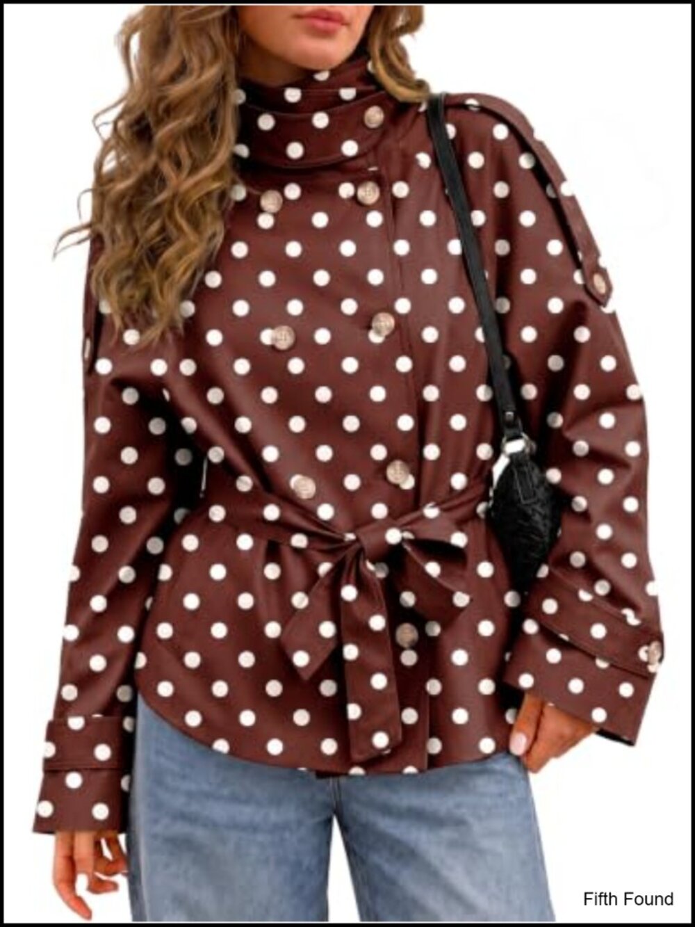 Women's Cropped Trench Coat Double Breasted Belted Jacket